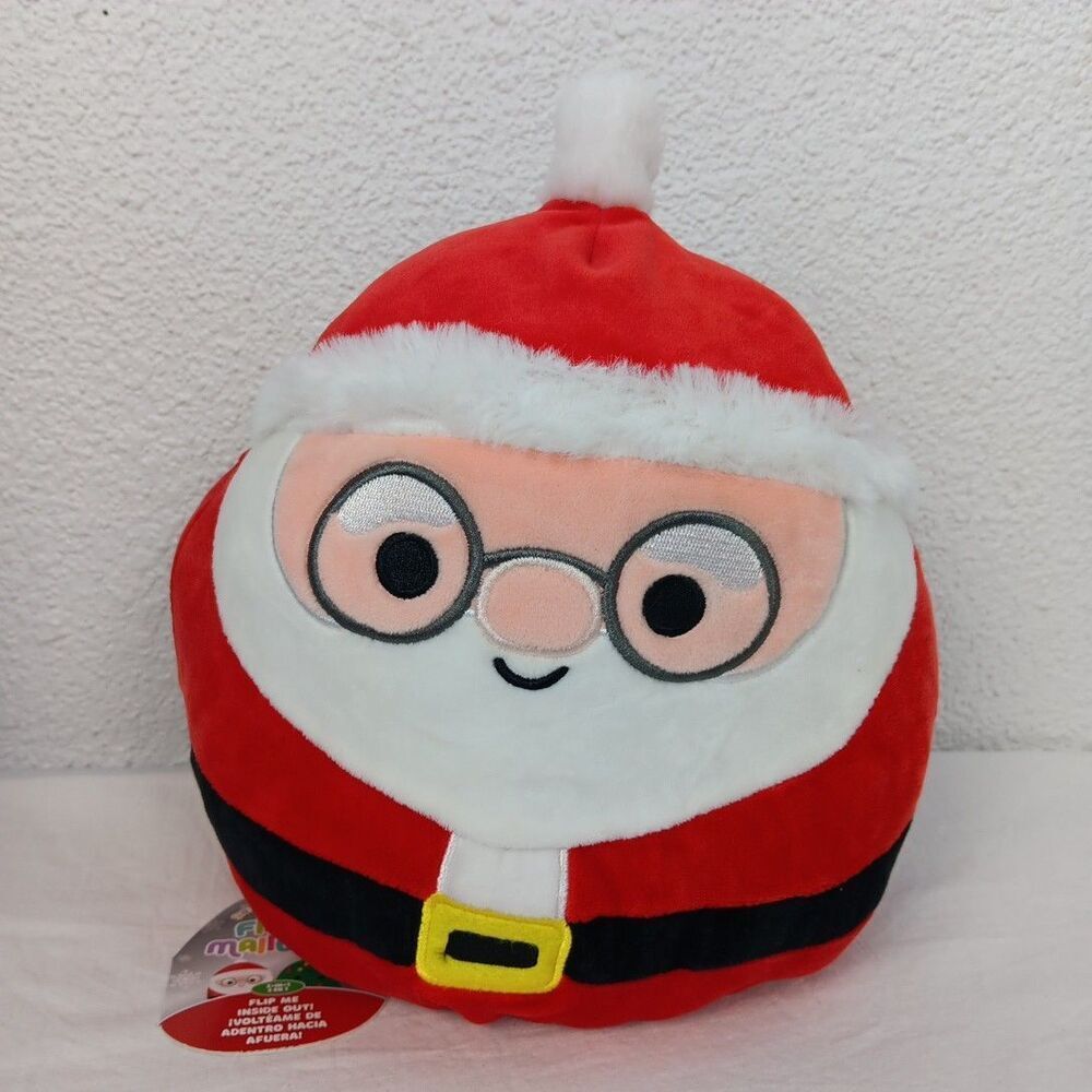 Kelly Toy Squishmallow Flip A Mallow Nick & Carol Tree Santa Claus Plush 9” Flip
